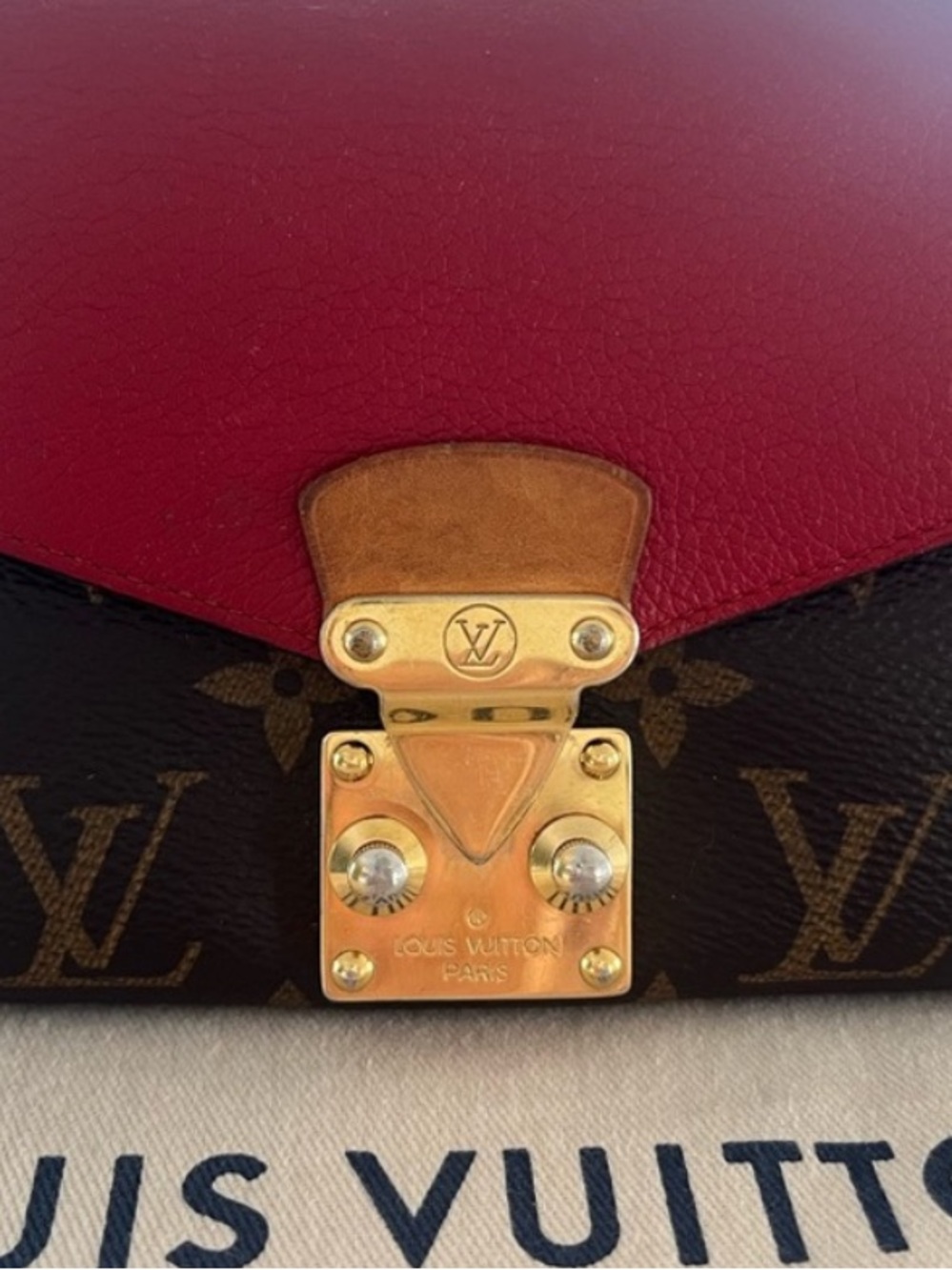 Louis Vuitton Monogram Cherry Pallas Long Flap Wallet & Unbranded WOC Chain - Picture 14 of 16